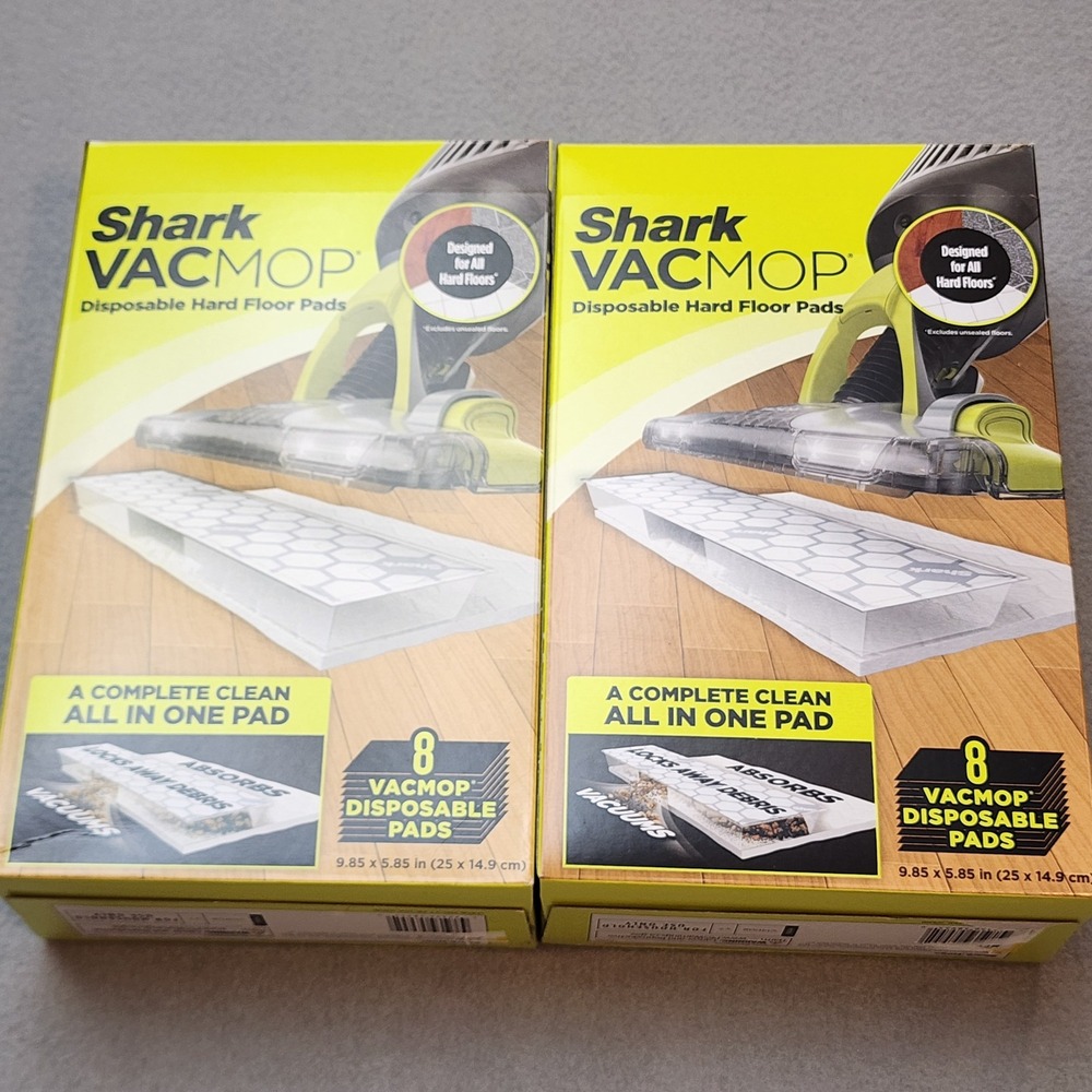 Shark VACMOP Disposable Hard Floor Pads 16 Count Lot Refill White VMP10 Refills